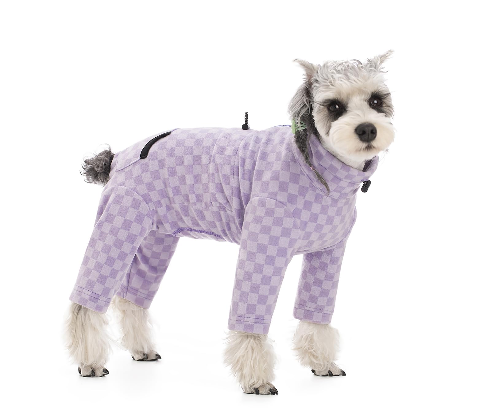 BT Bear Dog Winter Coat, Warm Fleece Dog Cold Weather Coats, Plaid Dog Pajamas, Pullover Dog Jumpsuit