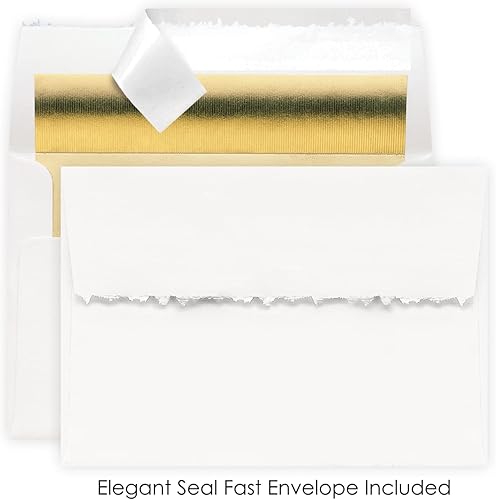 Miniatura 3 de Paquete de 25 tarjetas, tarjetas de Navidad con sobres forrados con papel de aluminio (bosque navideño brillante), para negocios o consumidores