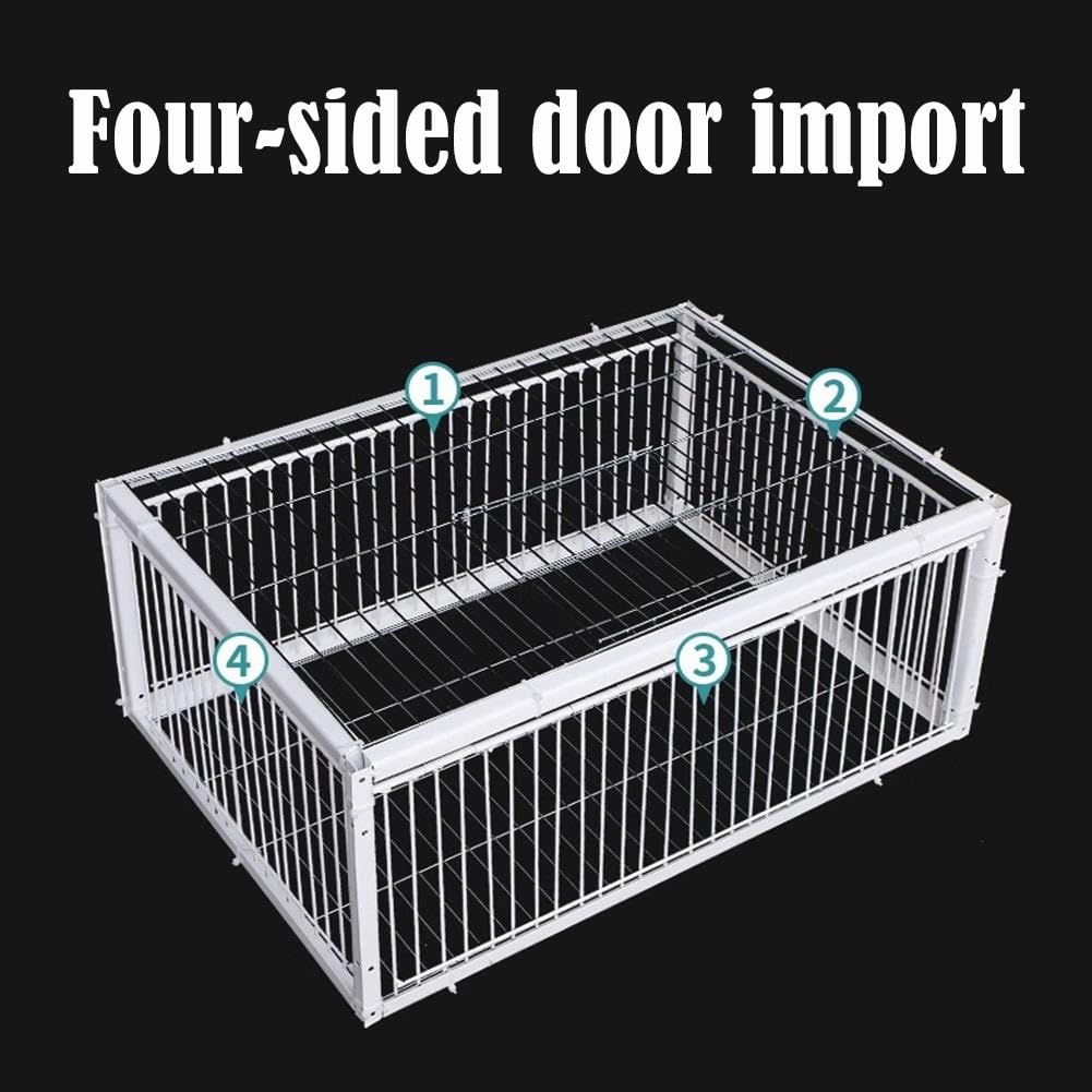 Jaula trampa para palomas, entrada unidireccional, portátil, fácil montaje, jaula de hierro resistente al óxido para palomas y pájaros, diseño a prueba de escapes, ideal para control de aves