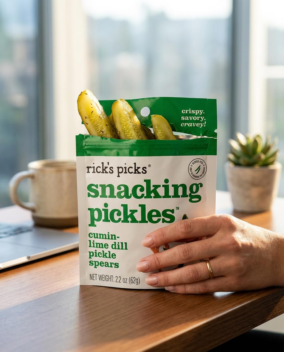 Rick’s Pick Cumin Lime Dill Pickle Spears – Snack Packs (Case of 12)