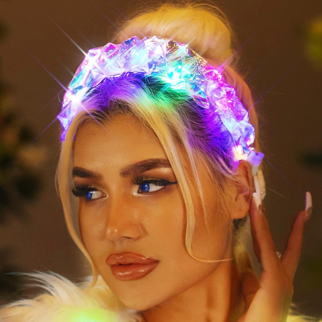 YUNYODA Cerchietto luminoso per capelli da donna, 2 pezzi, a LED, luminoso, per festival luminoso, per donne e ragazze, feste, festival, matrimoni YUNYODA Cerchietto luminoso per capelli da donna, 2 pezzi, a LED, luminoso, per festival luminoso, per donne e ragazze, feste, festival, matrimoni