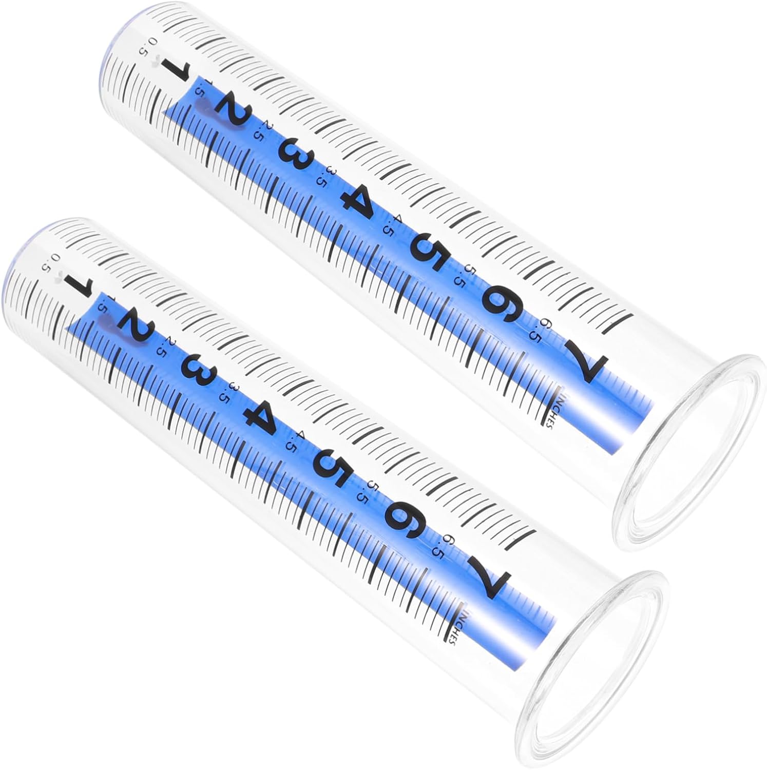 Yardwe 8pcs Rain Gauge Accurate Rain Measuring Tool for Garden and Lawn Plastic Measuring Tube Scale for Outdoor Use and Home Gardening