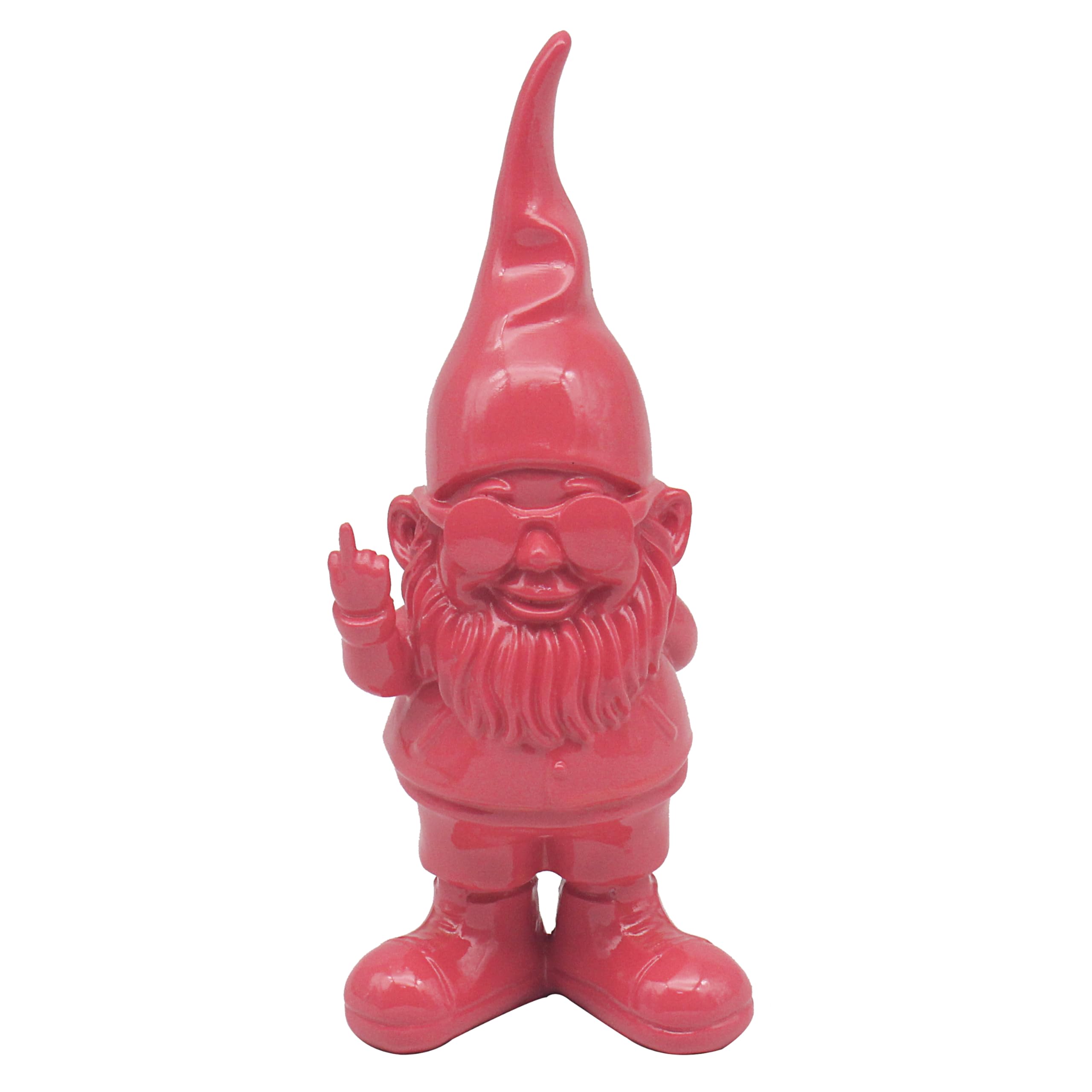 Lesser & Pavey Gnomes Home Decor Figurines & Ornaments For Home & Office | Decorative Home Accessories Statues For Indoor & Outdoor | Lovely Gifts for Women & Men Swearing Pink 15 Cm