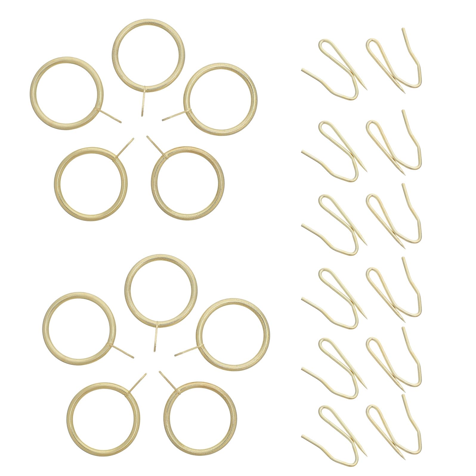 Anillos de Ducha con Ojales 100 Juegos Metal Dorado para Cortinas | Instalación Sencilla, Diseño Decorativo y Acabado Refinado, Aptos para Ventana y Baño