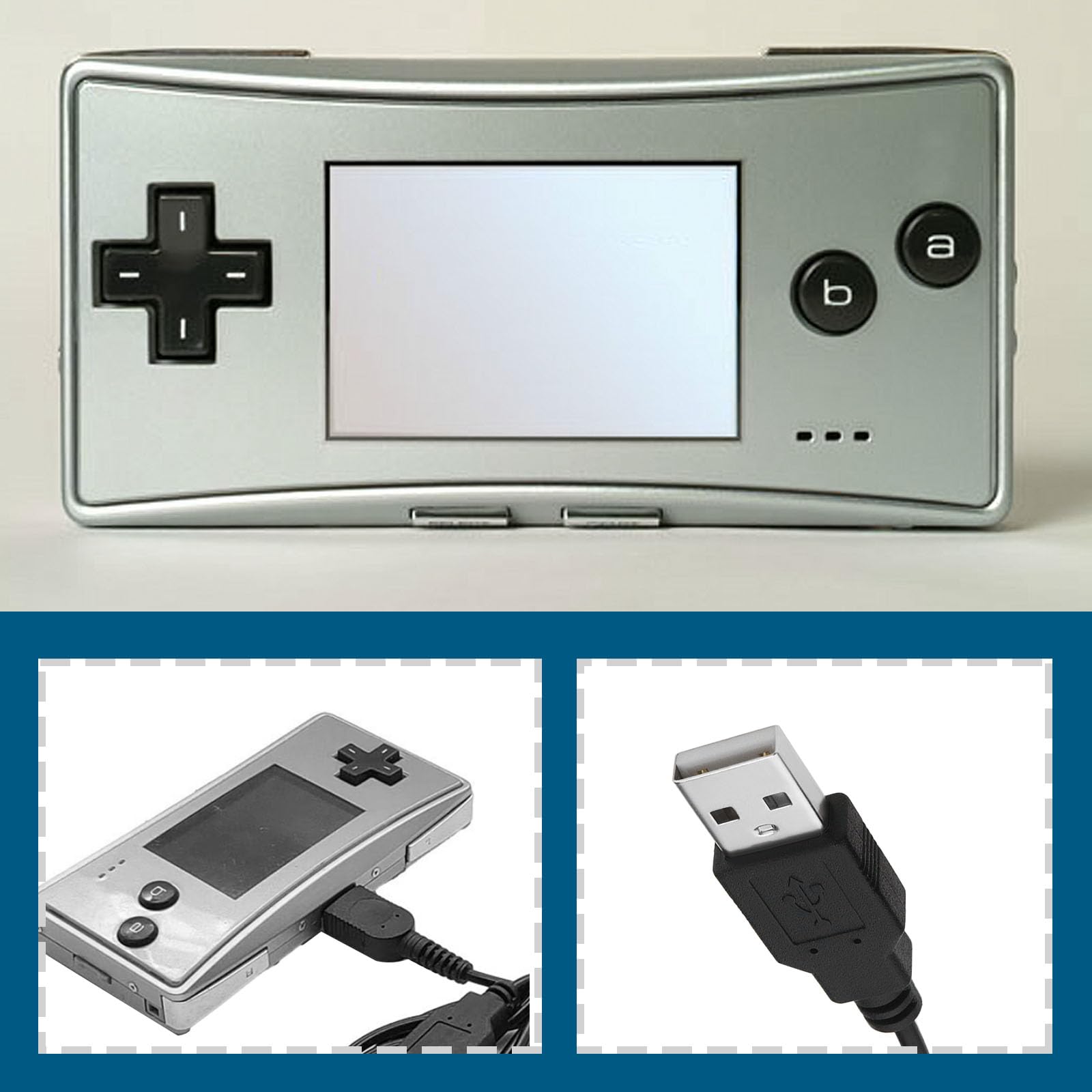 Create idea 2 Piezas Cable de Carga USB Compatible con Nintendo Gameboy Micro GBM Cable de Carga USB Accesorios de Plomo Cable de Cargador de Alimentación Cable de 1,2 M