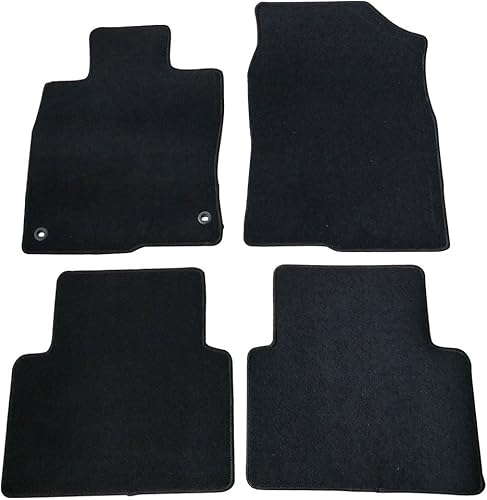 IKON MOTORSPORTS Tapete de suelo compatible con Honda Civic 2016-2021, tapetes de piso de ajuste de fábrica, alfombra delantera y trasera, color
