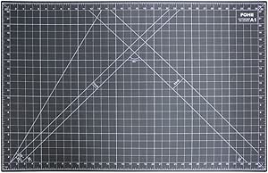 Self-Healing Cutting Mat, FOME A1 Size Cutting Mat 24x36in 5 Layer PVC Construction Double Sided Non-Slip 3mm Thick Professional Gridded Rotary Mat for Cutting, Sewing, Crafts and Cropping Photos