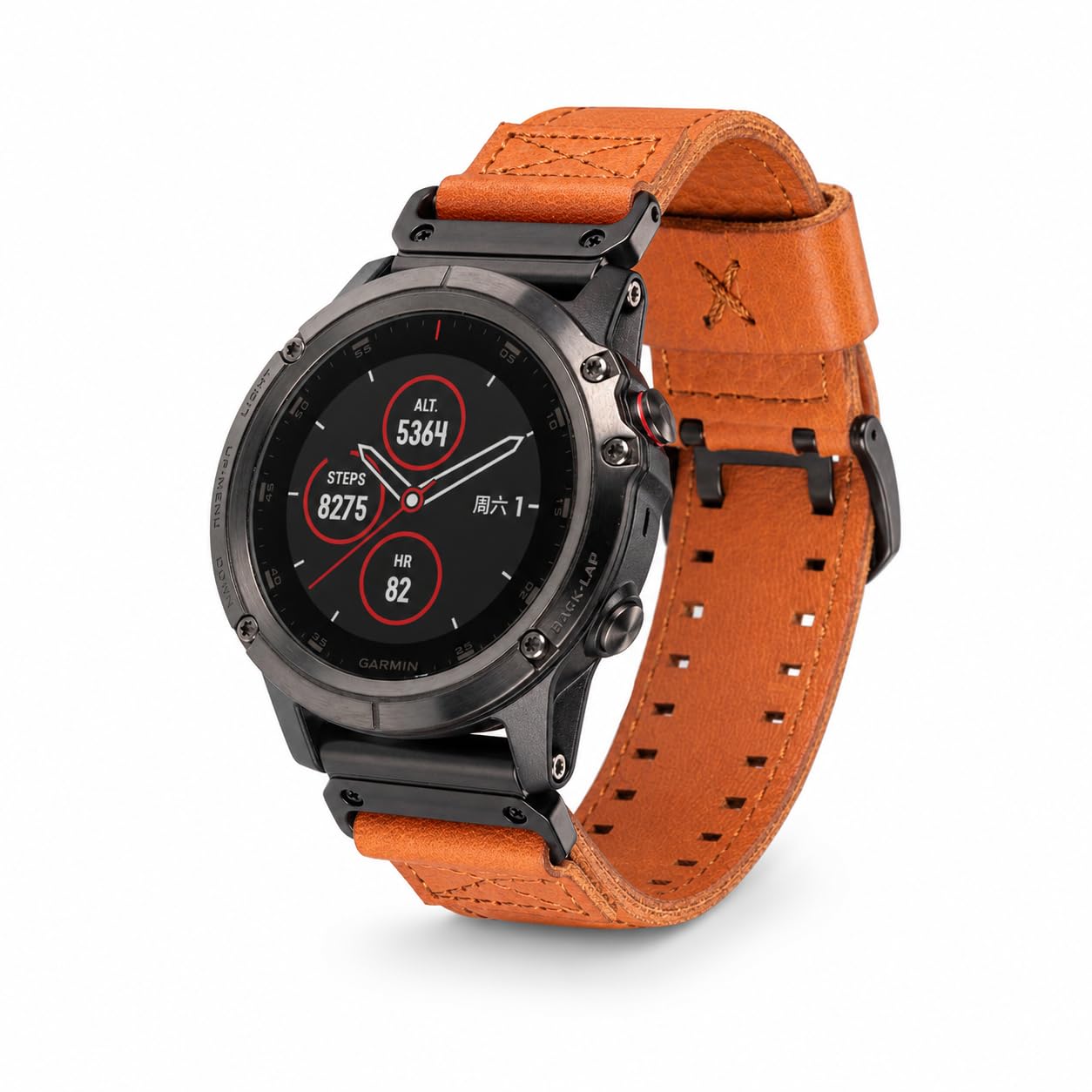 SMITHA Bracelet de montre en cuir compatible avec Garmin, QuickFit 20 22 26 mm, bracelet de rechange en cuir pleine fleur pour Fenix 9/8/7/6/5, Epix, Forerunner, Instinct, Tactix, Enduro, Descent