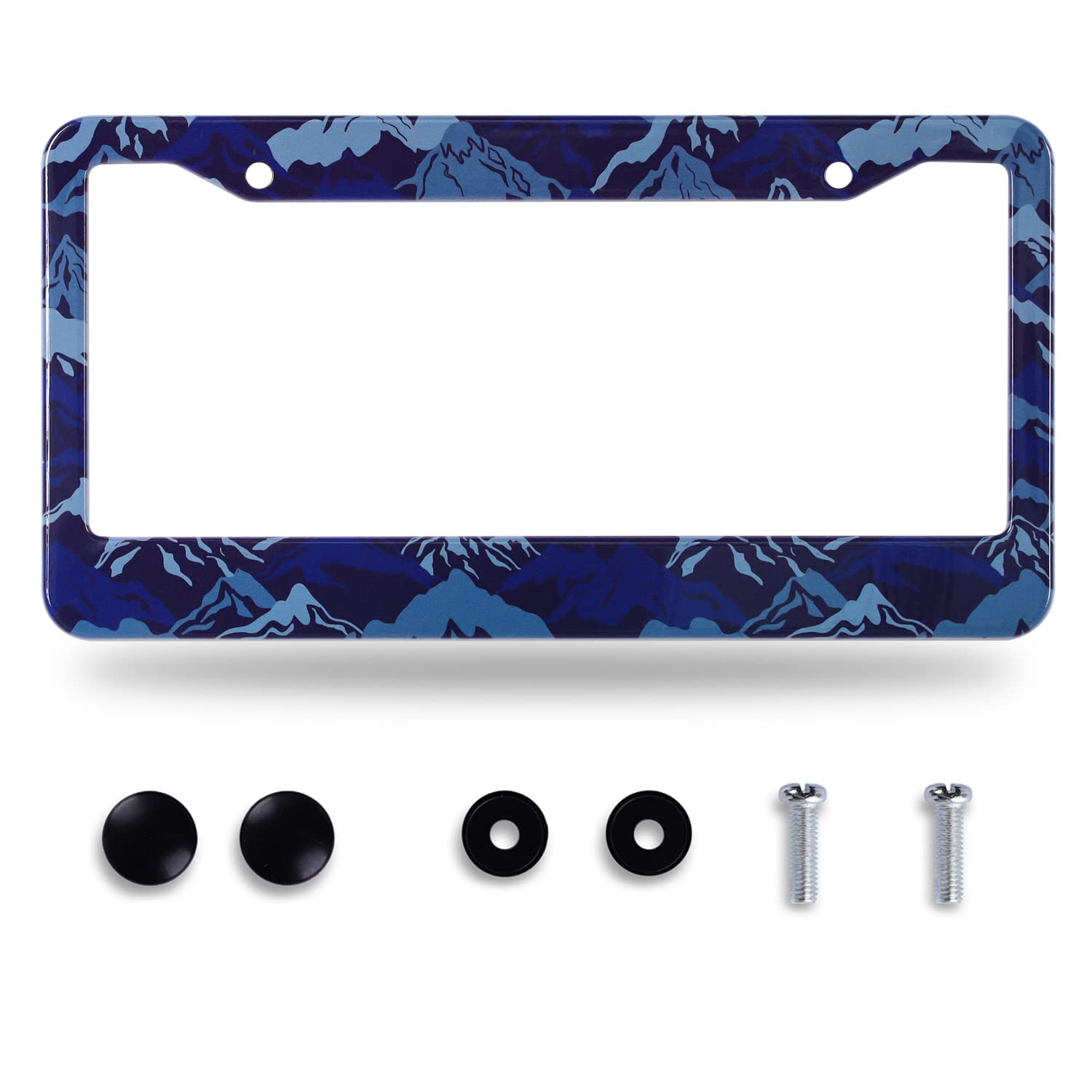 LOISTAVA Mountains Camouflage License Plate Frame