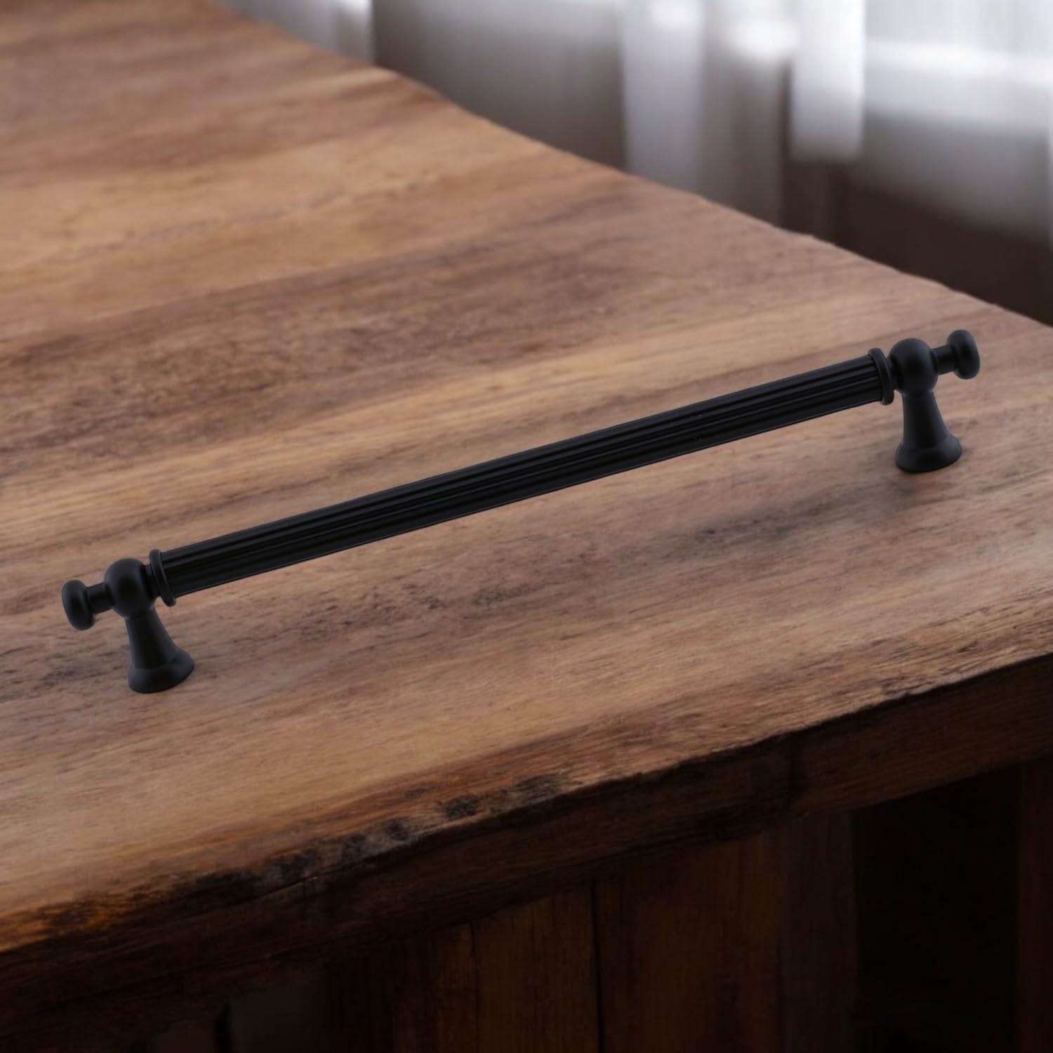 Selçuklu (224 mm - 22.4 cm) Siyah Metal Mobilya Mutfak Çekmece Dolap Dolabı Kulbu Kulpu Kulpları