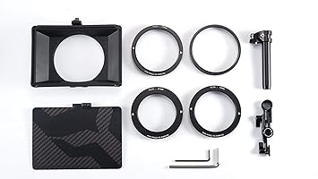 TILTA Tiltaing Mini Matte Box MB-T15 with Four Lens Adapter Rings (82mm, 77mm, 67mm, and 72mm) Suitable for DSLR mirrorless Style Cameras