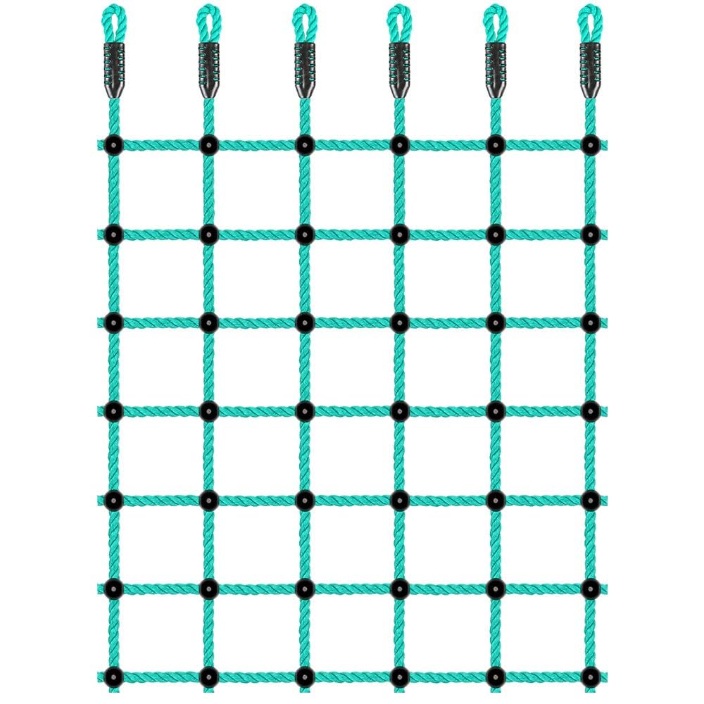 BeneLabel Climbing Cargo Net 49" x 77" Playground Climbing Net for Playground Outdoor Climbing Web for Treehouse Durable Nylon Rope Ladder