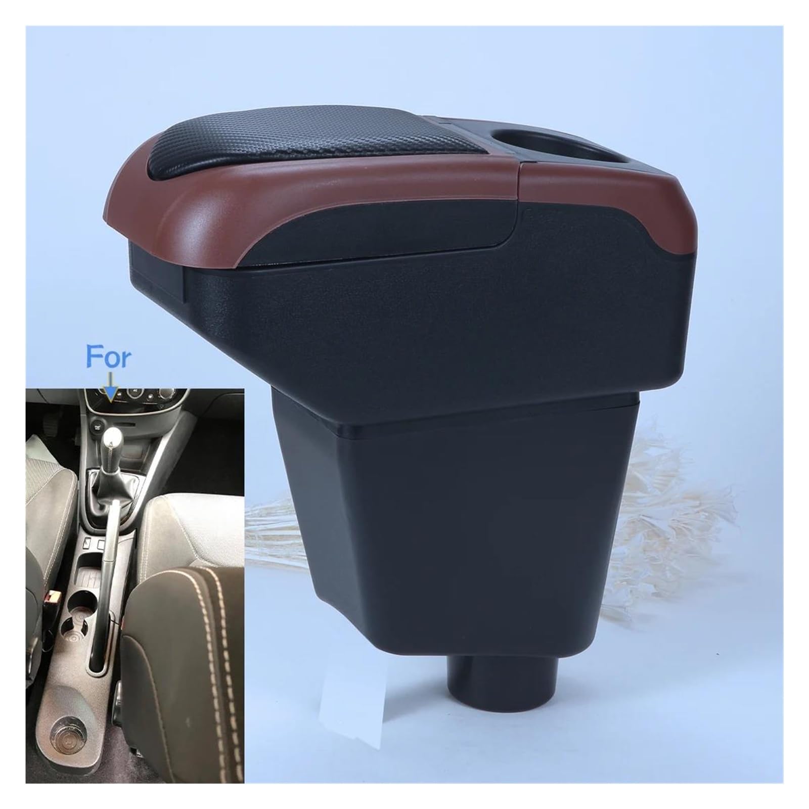 accoudoirs boîte de rangement Pour Renault Pour Captur Pour Clio 3 IV Coffre Rangement Accoudoir Voiture Renfort D'accoudoir Rehausser Les Détails Intérieurs(Black Red)