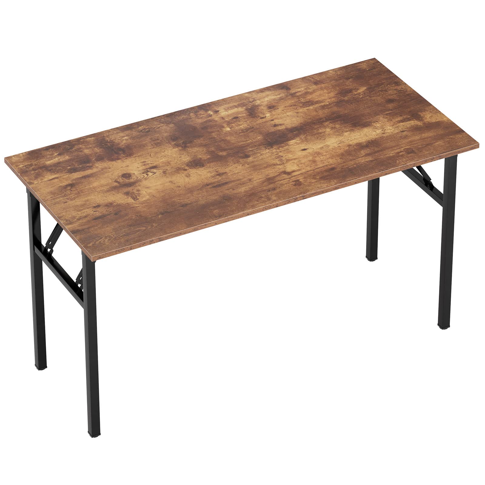 SogesHome Tavolo Pieghevole Scrivania da Computer 80 cm 100 cm 120 cm per Uso Domestico e Ufficio, Tavolo da Scrittura e Conferenza (Nero Retrò, 120 cm x 60 cm)