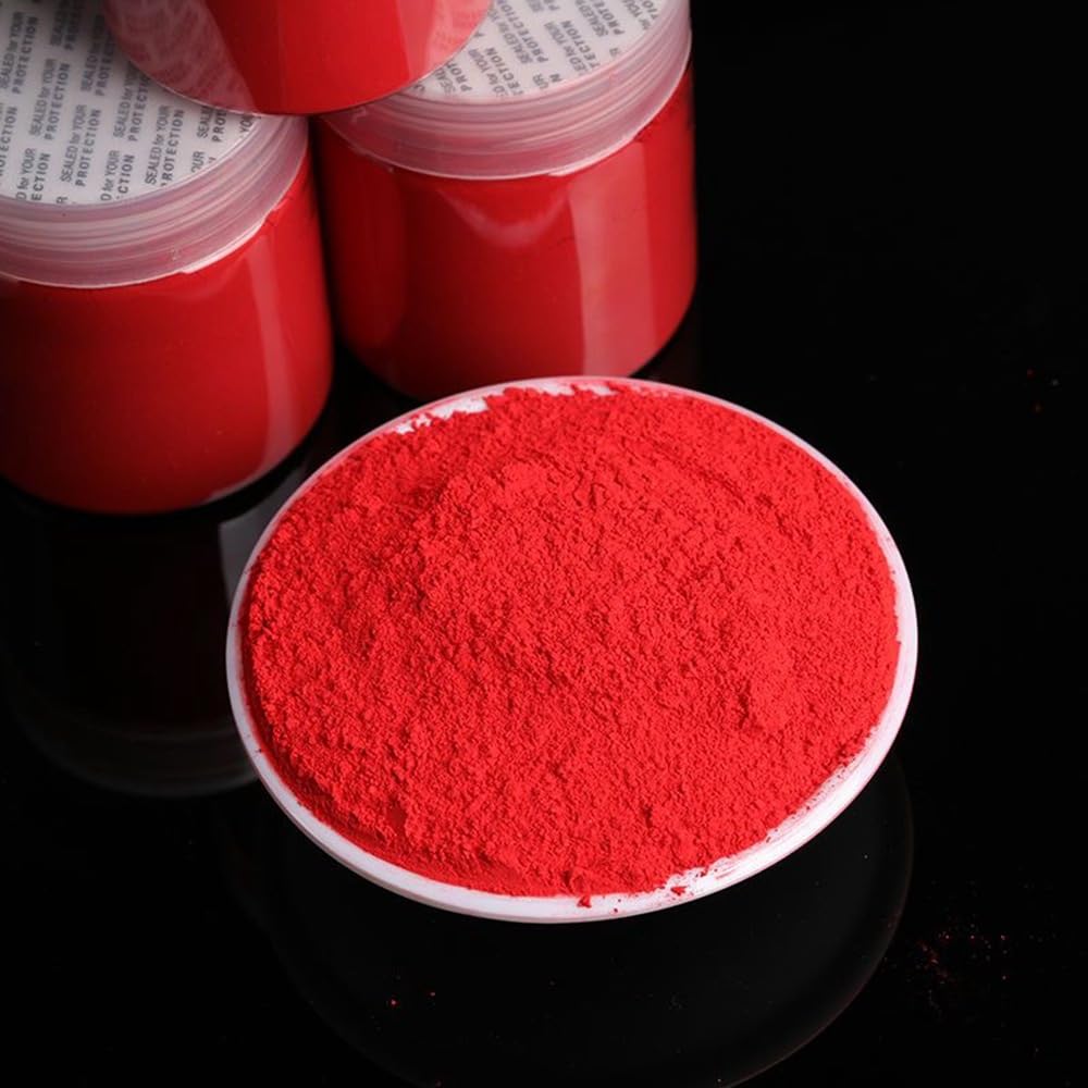 Nyzhmy Zhmyyxgs feng Shui Natural Red Sand Cinnabar Powder Crystal Pigment Powder Evil Spirit Charm 300 mesh Very fine Powder (300g)