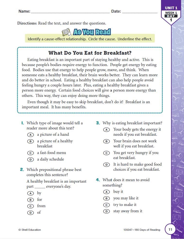 180 Days™: Reading for 5th Grade 2nd Edition Practice Workbook for Classroom and Home, Cool and Fun Practice Created by Teachers (180 Days of Practice) - Image 7