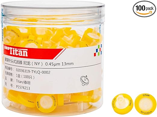 Syringe Filters Nylon 0.45μm 13mm Diameter Pore Size Box of 100