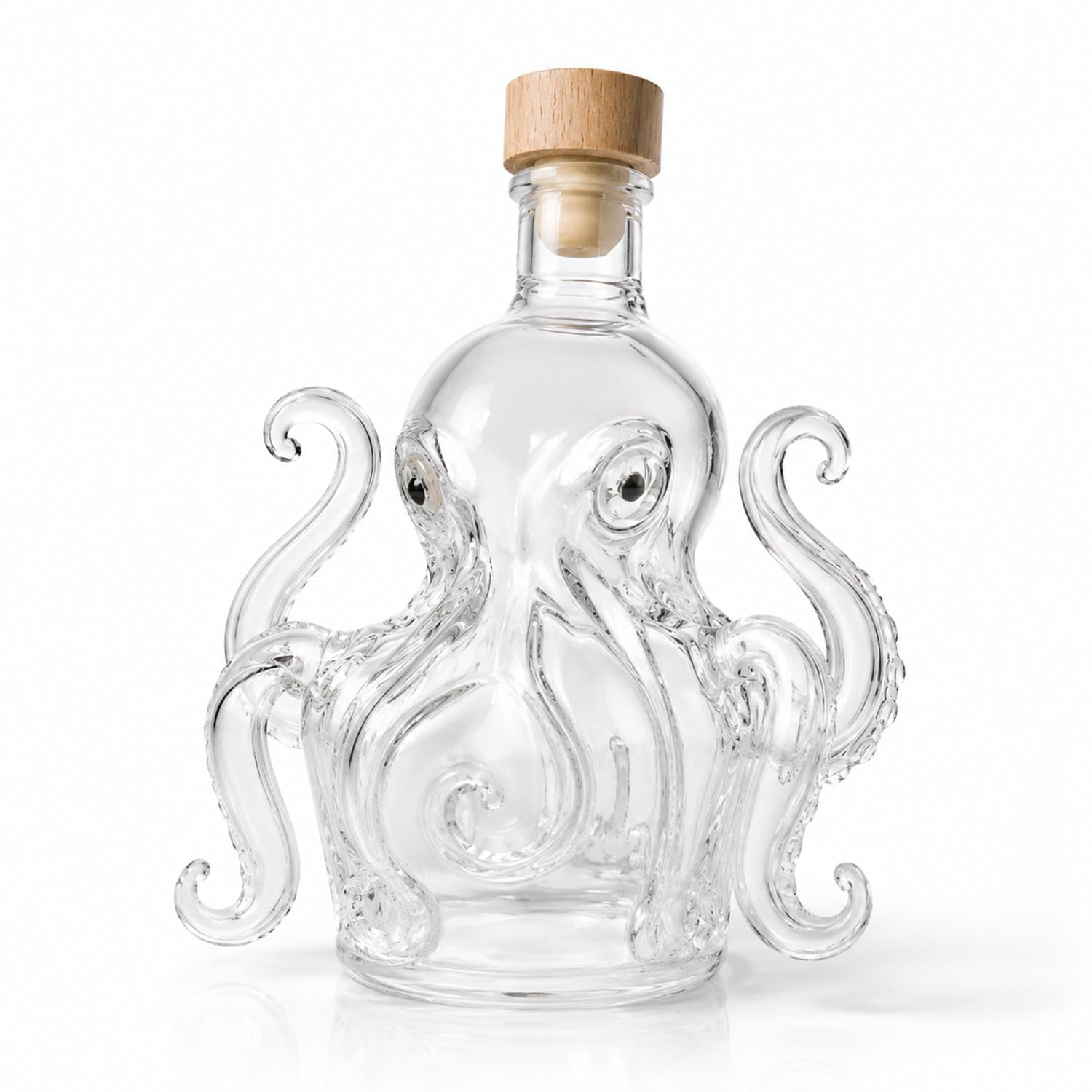 Aurelx 3D Octopus Decanter, Deep Sea Glass Bottles with Stoppers