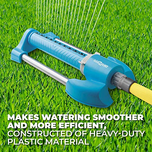 Brizer Oscillating Lawn Sprinkler, Waters 3,000 Ft. Of Lawn Care, Water Hose For Grass, Sprinkler For Yard, Sprinklers Oscillating, Garden Hose Nozzle, Water Sprinkler For Lawns (Teal) #TOP3