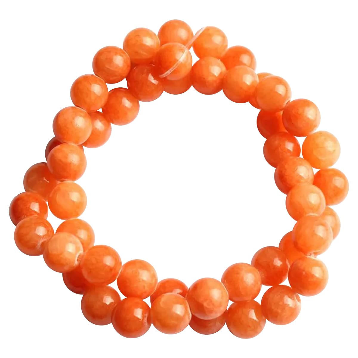 Perles rondes en pierre orange 10mm fabrication bijoux colliers