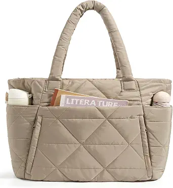 BAGSMART Puffer Tote Bag for Women, Large Shoulder Bag for Work and Travel