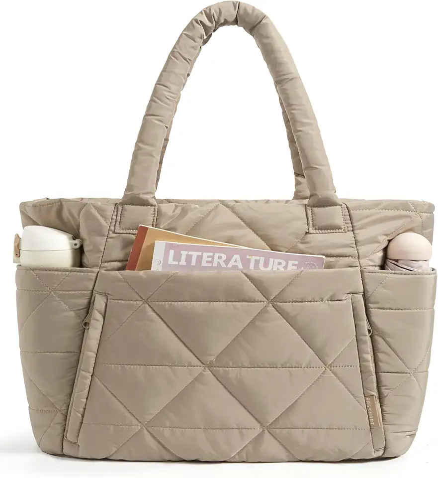 BAGSMART Quilted Shoulder Compartments C grayish