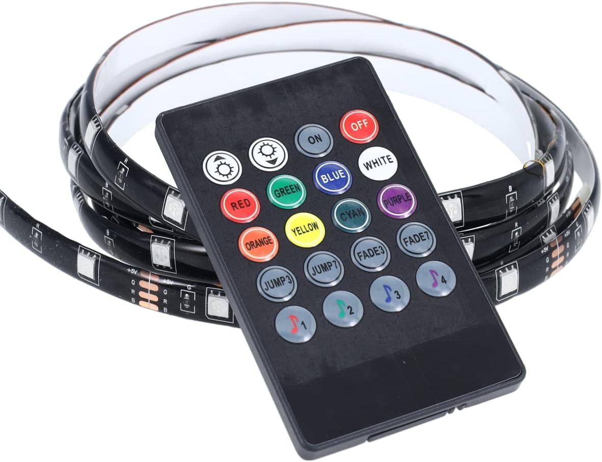 Neon Knight Motion-Activated Multicolor LED Light Strip - LED Lights for Bedroom Dorm Office - Multicolor