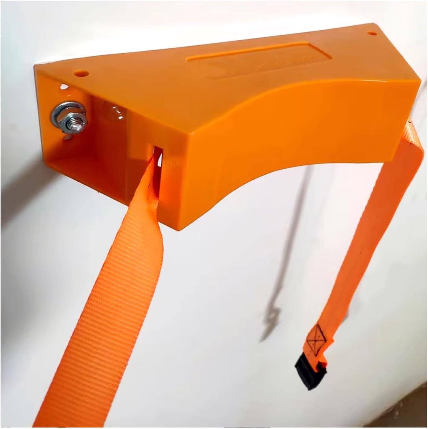 Wall Mount Oxygen Cylinder Storage Rack with Adjustable Nylon Strap, for Secure Cylinder Storage(Orange)
