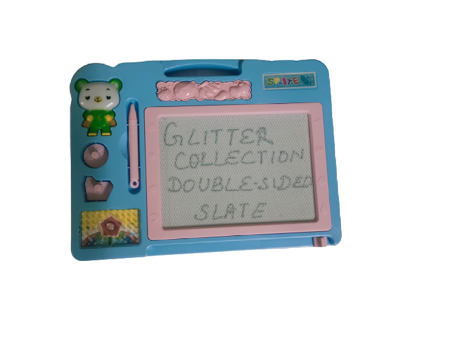 Glitter Collection (R) Magic Slate + Black Slate Chalk Board,Double Sided Slate Magic + Chalk Slate slate001