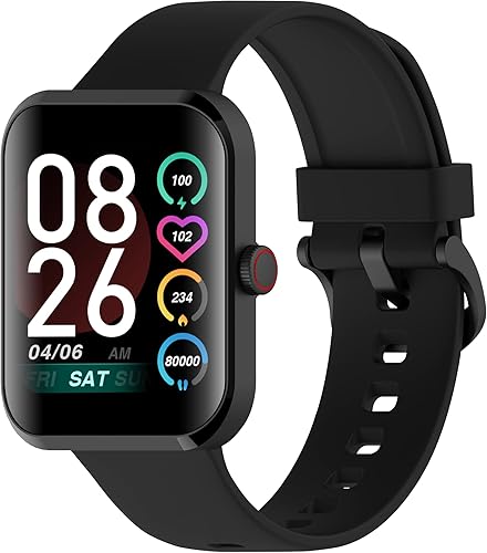 BENIO Lark Pro - Reloj inteligente con monitor de actividad física, monitor de frecuencia cardíaca, seguimiento de oxígeno en sangre, 20 modos