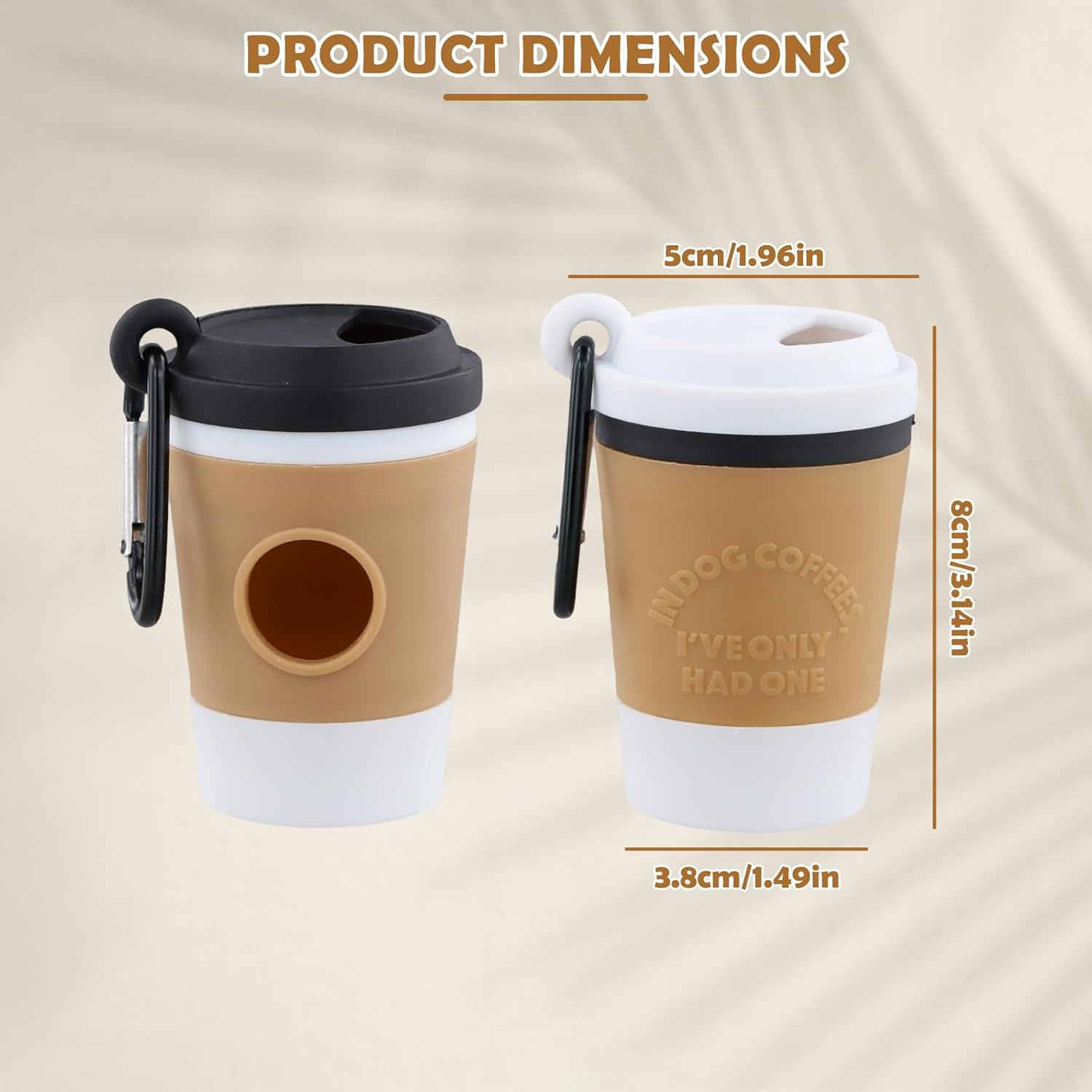 Dog Poop Bags, 2 Pieces Dispenser for Dog Poop Bags, Practical Accessory for Walking Cats, Portable Plastic Bag Holder for Pets, Cats (Multicolor) 3