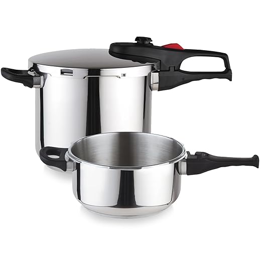 Magefesa® Practika Plus Olla A Presión Súper Rápida De 4 Y 6 Litros, Acero Inoxidable 18/10, Apta Para Todo Tipo De Cocinas, Inducción, Express, 5 Sistemas De Seguridad, Fondo Termo Difusor