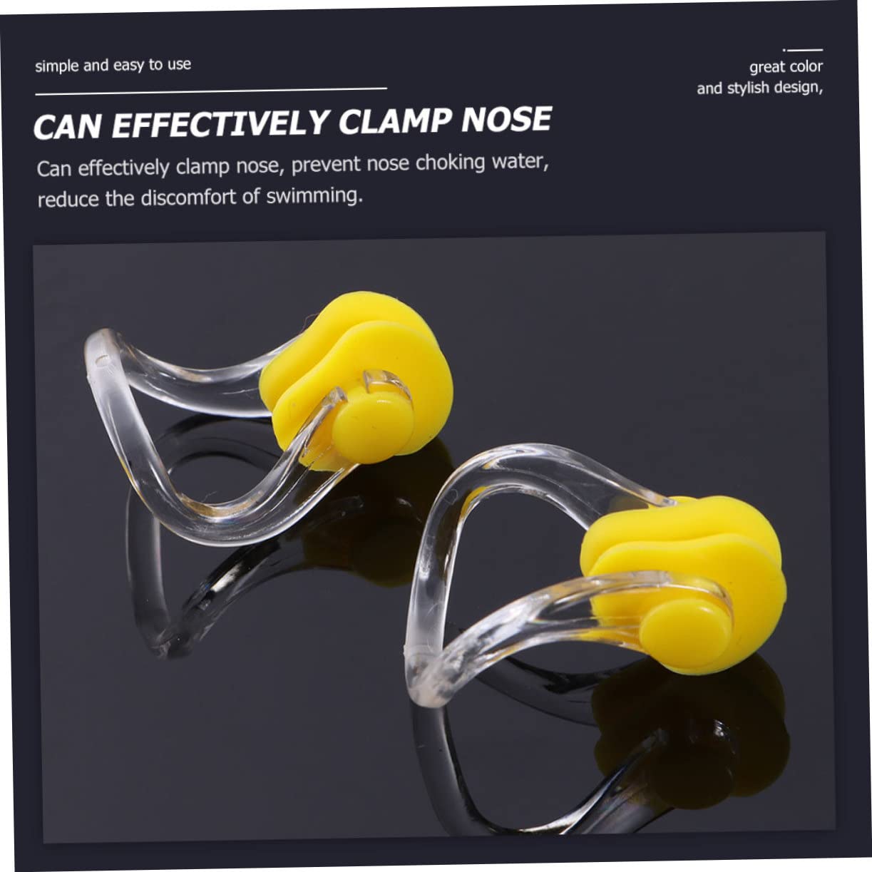 BESPORTBLE Clip per Naso in Silicone da Nuoto Stringinaso Impermeabile a Propano per Il Campeggio Pinze per Il Naso da Nuoto Tappi per Il Naso dell' Gel di Silice