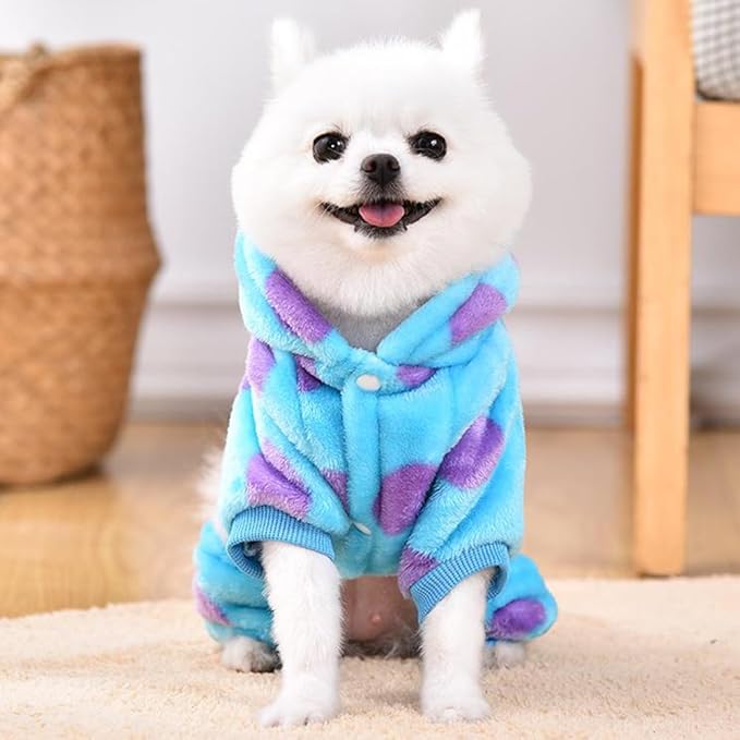 Disfraz de dinosaurio para perro, sudadera azul talla M miniatura 3