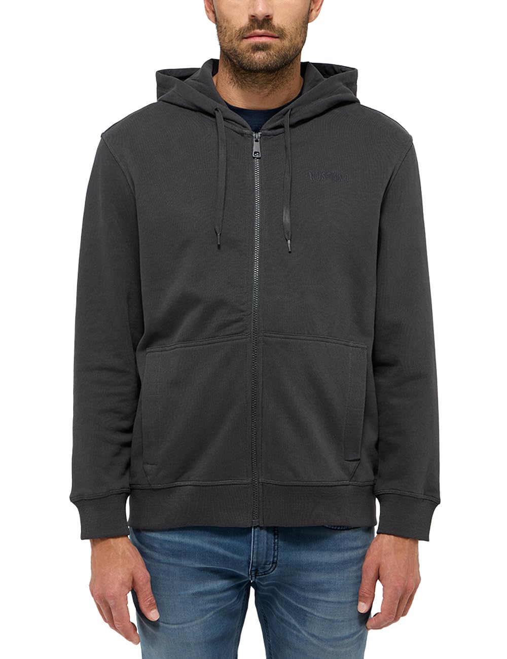 MUSTANG Męska bluza z kapturem Brighton Style, Pirate Black 4088, 3XL
