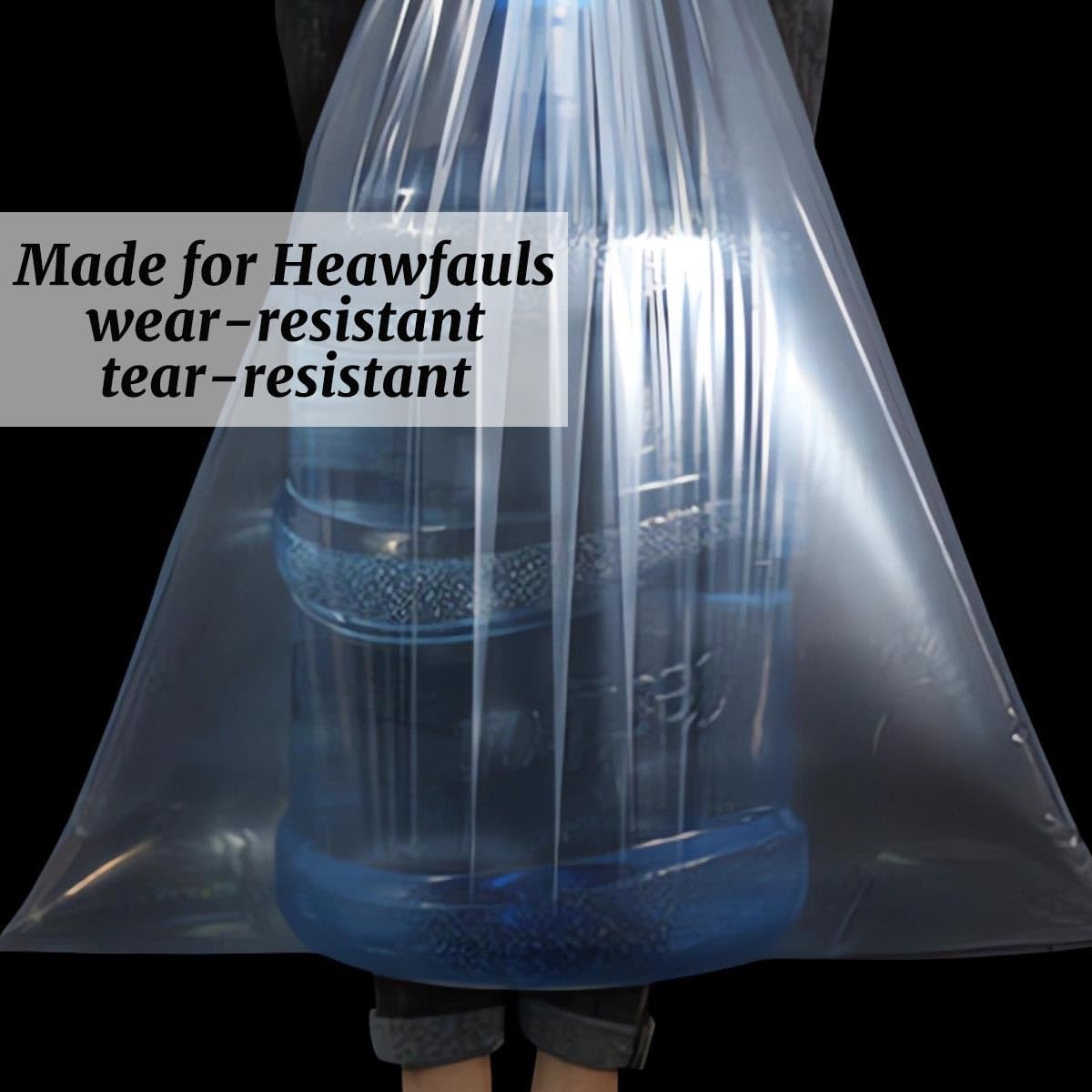 Thick Plastic Bags for Backpacking Bags 23.62x35.43 Inch 10 Pieces 5.5 Mil Pack Inner Liners Clear Multi Use
