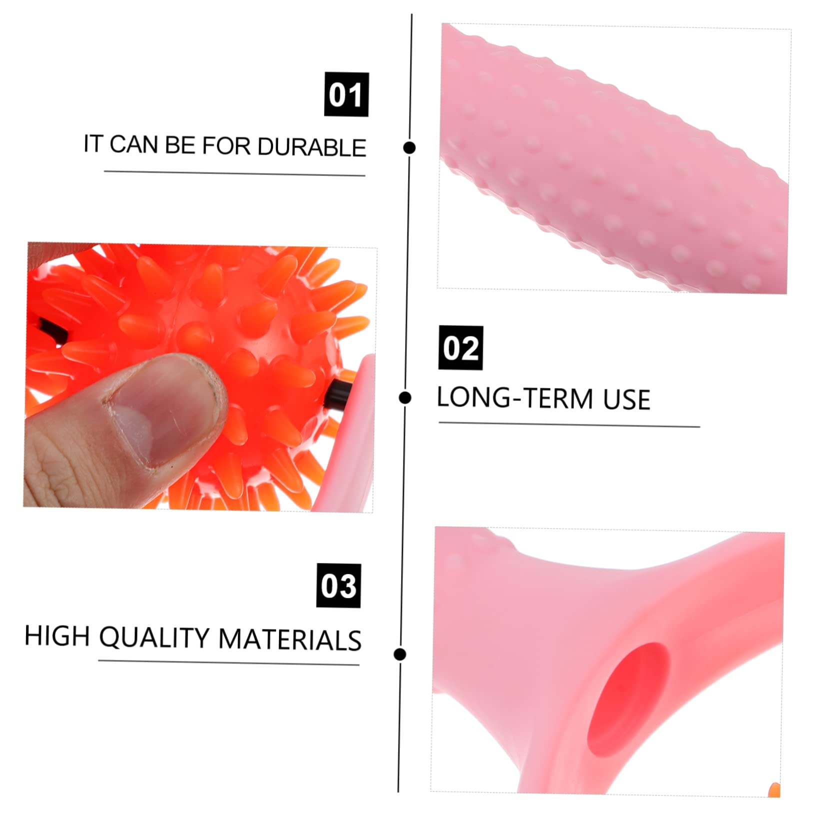 VALICLUD 2piezas Rodillo Masajeador Manual Para Relajación Muscular Herramienta De Masaje Ergonómica Para Hombros y Cuerpo Color Rosa