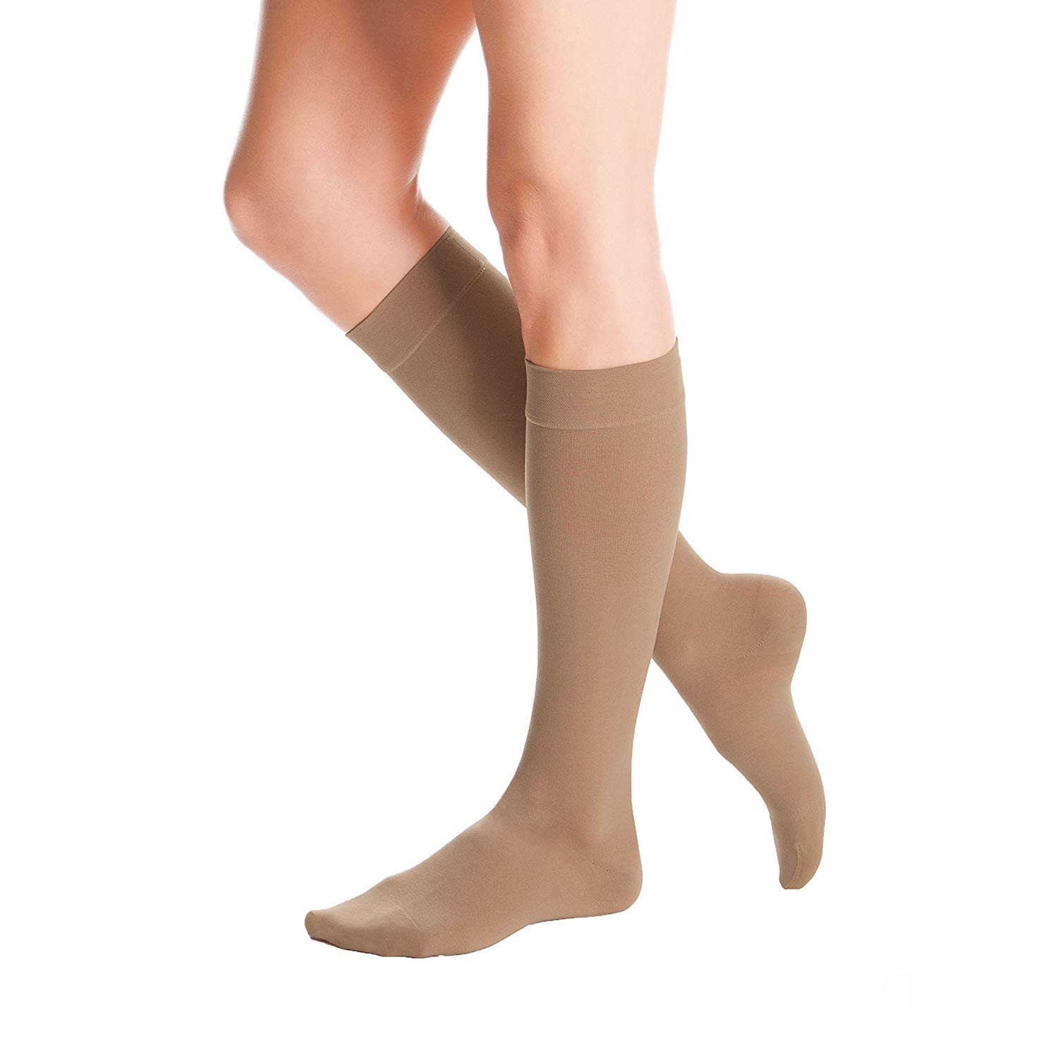 Medi Duomed Advantage Soft Opaque Closed Toe Knee Highs - 15-20 mmHg Reg