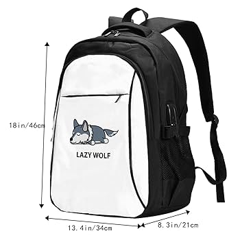 Amazon.co.jp: リュック 面白い 怠惰な オオカミ 狼 バック