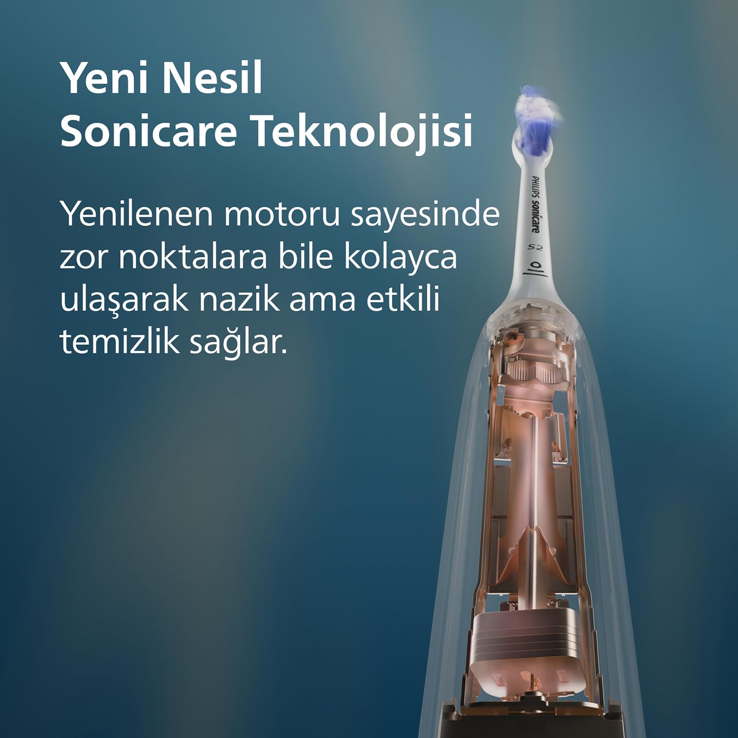 Philips Sonicare 6100 HX7400/06 Cepillo de dientes eléctrico, 62000 movimientos/min, 2 modos, 3 niveles de intensidad, temporizador, recordatorio BrushSync, alerta de presión, 1 cabeza, blanco