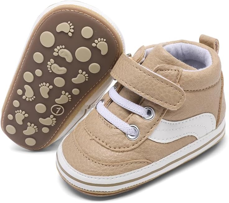 Clowora Baby Boys Girls Shoes Non-Slip Rubber Sole Sneakers Infant First Walking Toddler Crib Shoes Newborn Loafers Flats. - Image 6