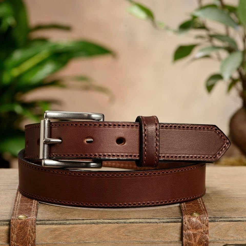 Bullhide Belts Mens Leather Belt for Work, Casual, Dress 1.25" Wide - Image 3