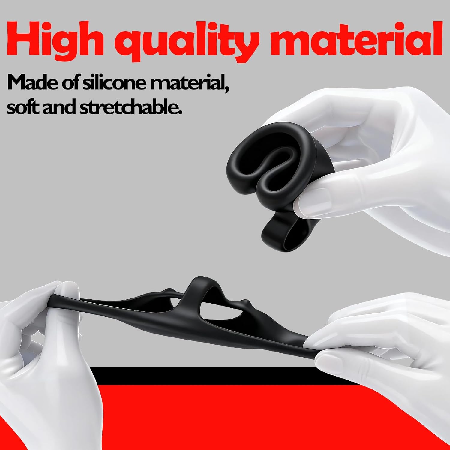 Testicle Crusher CBT Silicone Chastity Devices Testicle Toys Gag Male Chastity Cock and Ball Torture Ring Cock Ring Male Testicle Stretcher BDSM Toys Bondage Gear Accessories for Men Couples Gay
