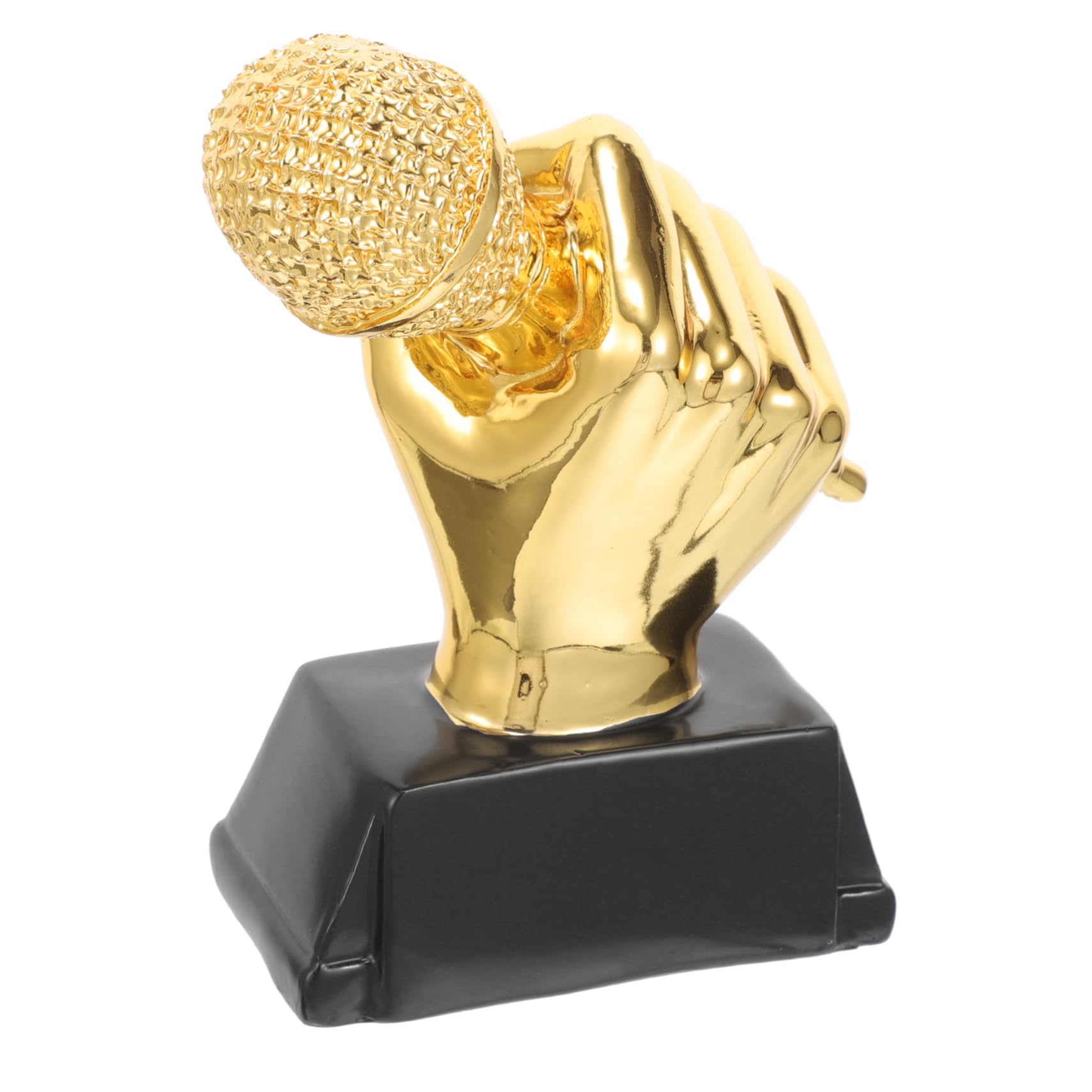 BESPORTBLE Mikrofon-Trophäe Karaoke Preistrophäe für Erwachsene Mikrofon- lustige Trophäe für Erwachsene Singen Award musikgeschenke mikrofone Trophäen vergeben Mikrofonskulptur Harz