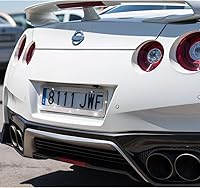 Vista 6 de Marco de matrícula de automóvil con diamantes de imitación brillantes, cubierta / soporte de placa de matrícula de acero inoxidable, universal