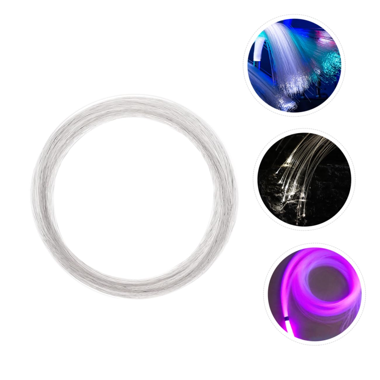 SHINEOFI 1mm Dicke Kunststoff Glasfaser 100m Lang für Lichtleiter mit Ausgezeichneter Zähigkeit und Uv Strahlen für Saunen und Spas