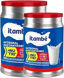2 Latas- Leite em pó Integral Instantâneo Itambé 380g