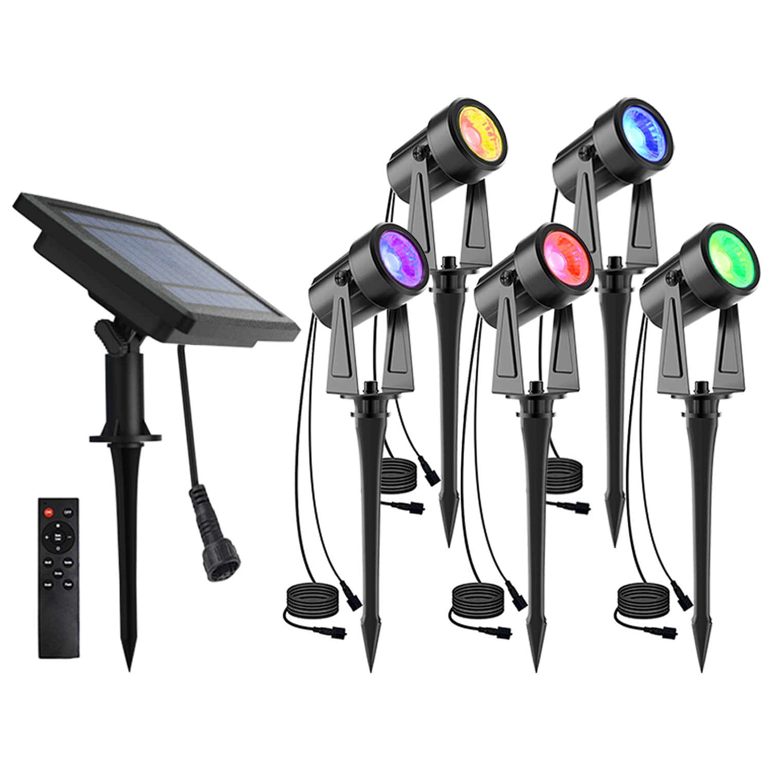Buy FMART Solar RGB Landscape Spotlights Lights Color Changing Low Voltage Outdoor Landscape