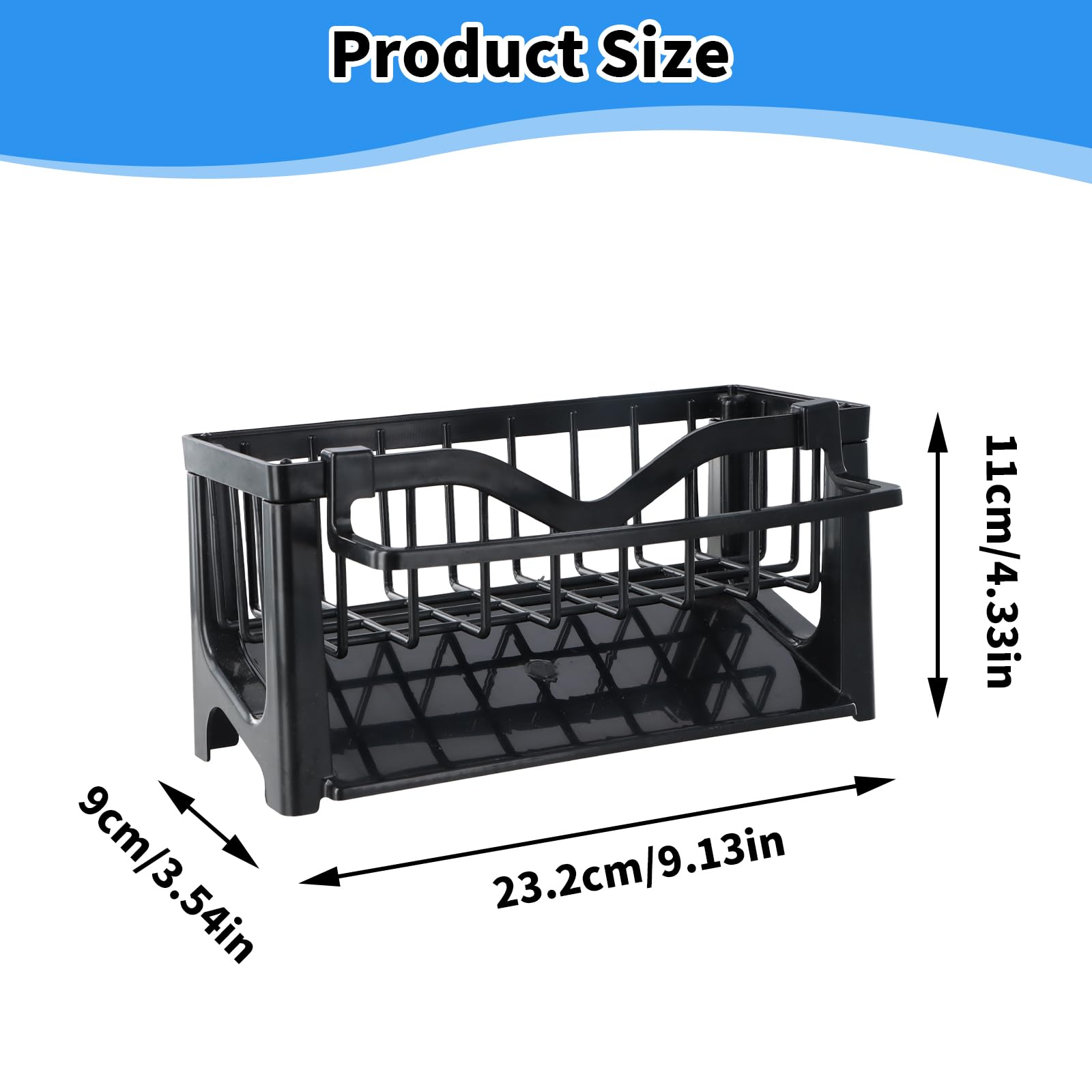 Ziyonix Kitchen Sink Organiser, Sink Caddy Kitchen Soap Dispenser Caddy Organizer sink Holder with Auto Drain Tray for kitchen & Bathroom Holding Sponge and Towel - Image 2