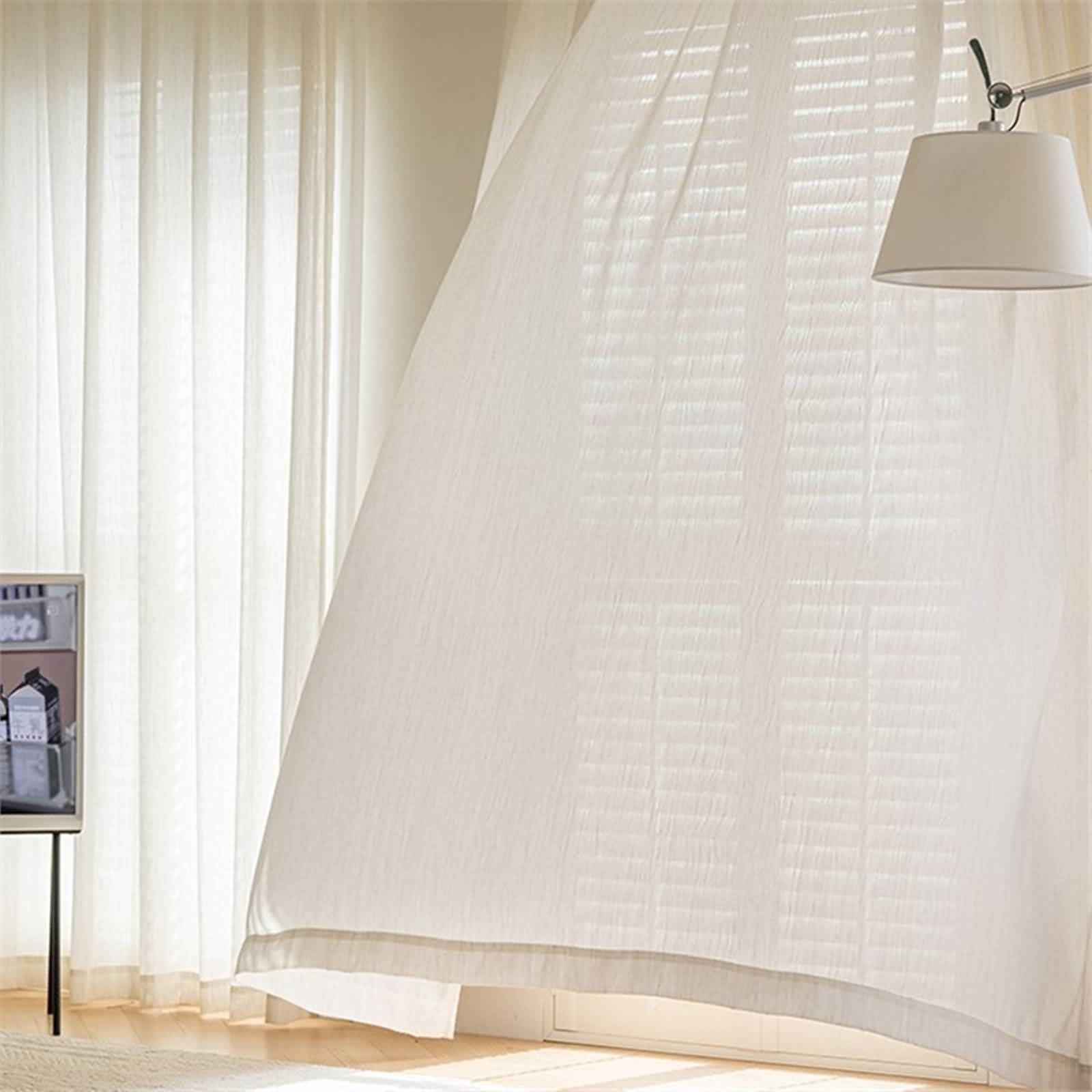 Rideaux en lin texturé haut de gamme au tombé lourd parfait pour décoration moderne